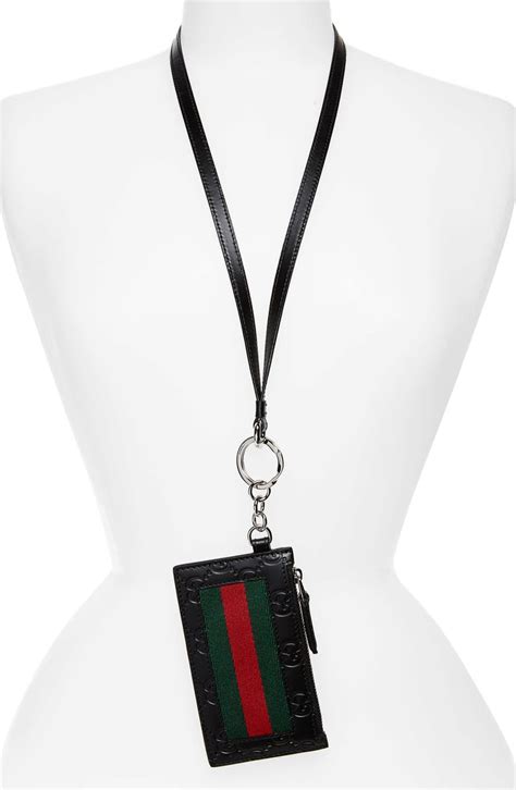 gucci lanyard id holder|Designer Wallets & Cardholders for Men .